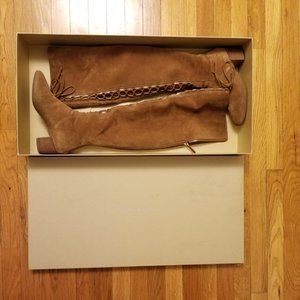 $995 Michael Kors Collection Made In Italy  Harris over-the-knee suede boots